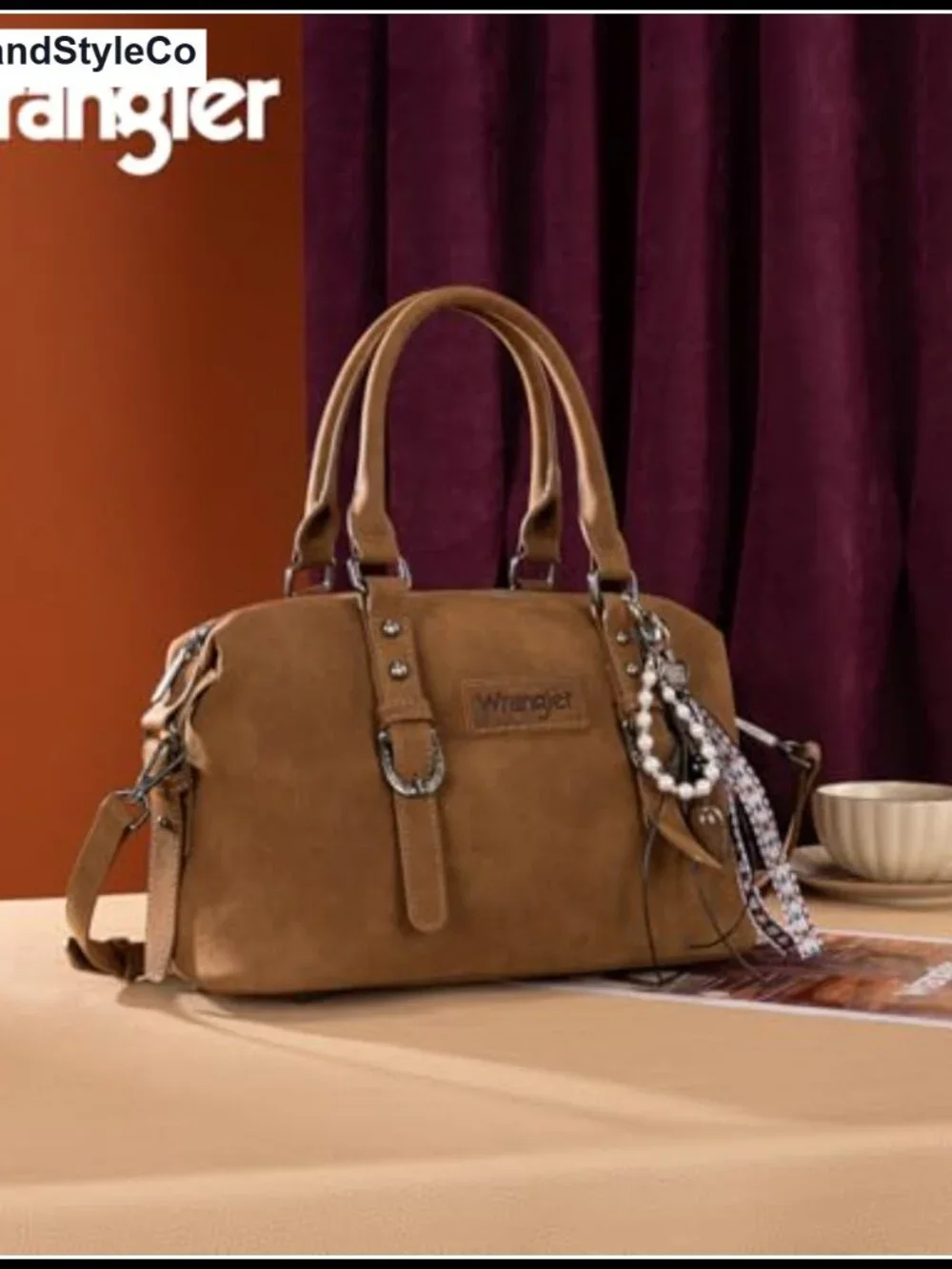 Suede Doctor Bag Top Handle Purse Hobo Shoulder Barrel Satchel Handbags for